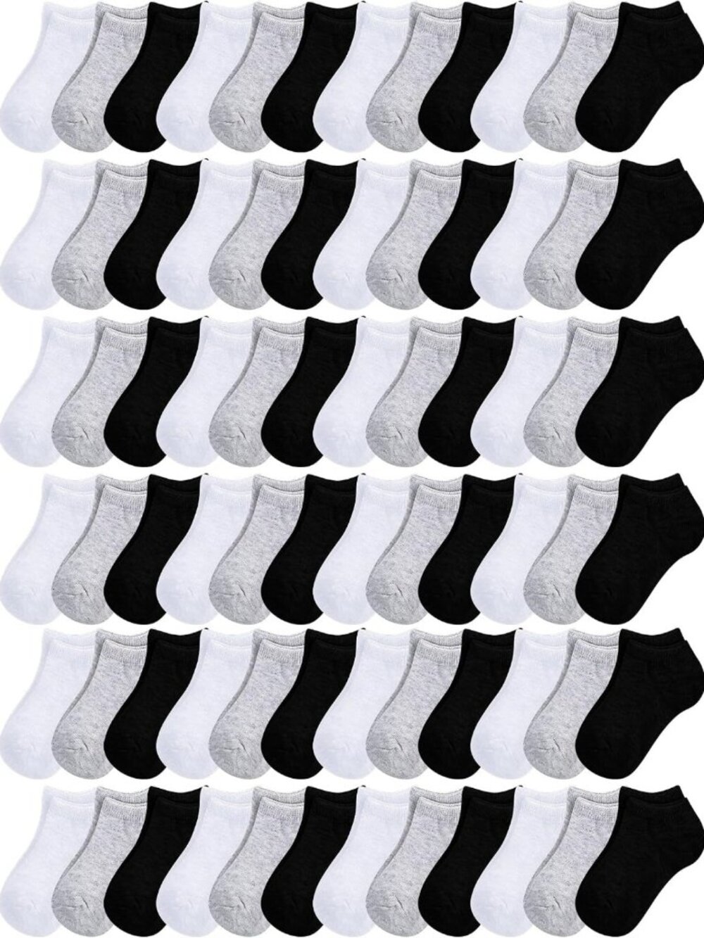 200 Pairs Toddler Low Cut Ankle Socks - Cushioned, Breathable, 2-4 Years
